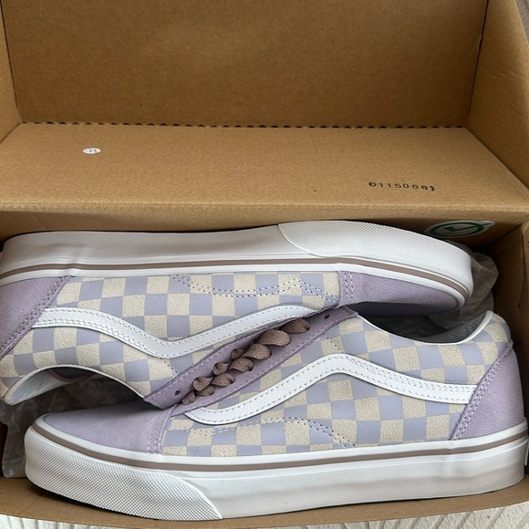 Vans Old Skool ‘Checkerboard - Evening Haze Lavender’ Men’s Skate Shoes NEW - Picture 1 of 8